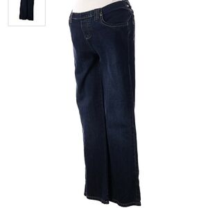 Announcements Maternity Jeans Dark Wash Wide Leg Women's Small 4/6 Stretch Waist